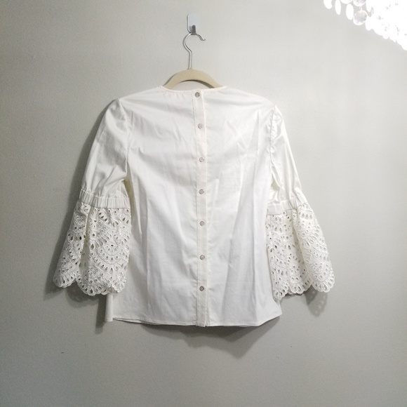 🚫SOLD🅿️🚫NWT TED BAKER LACE BOW SLEEVE BLOUSE - Picture 6 of 8